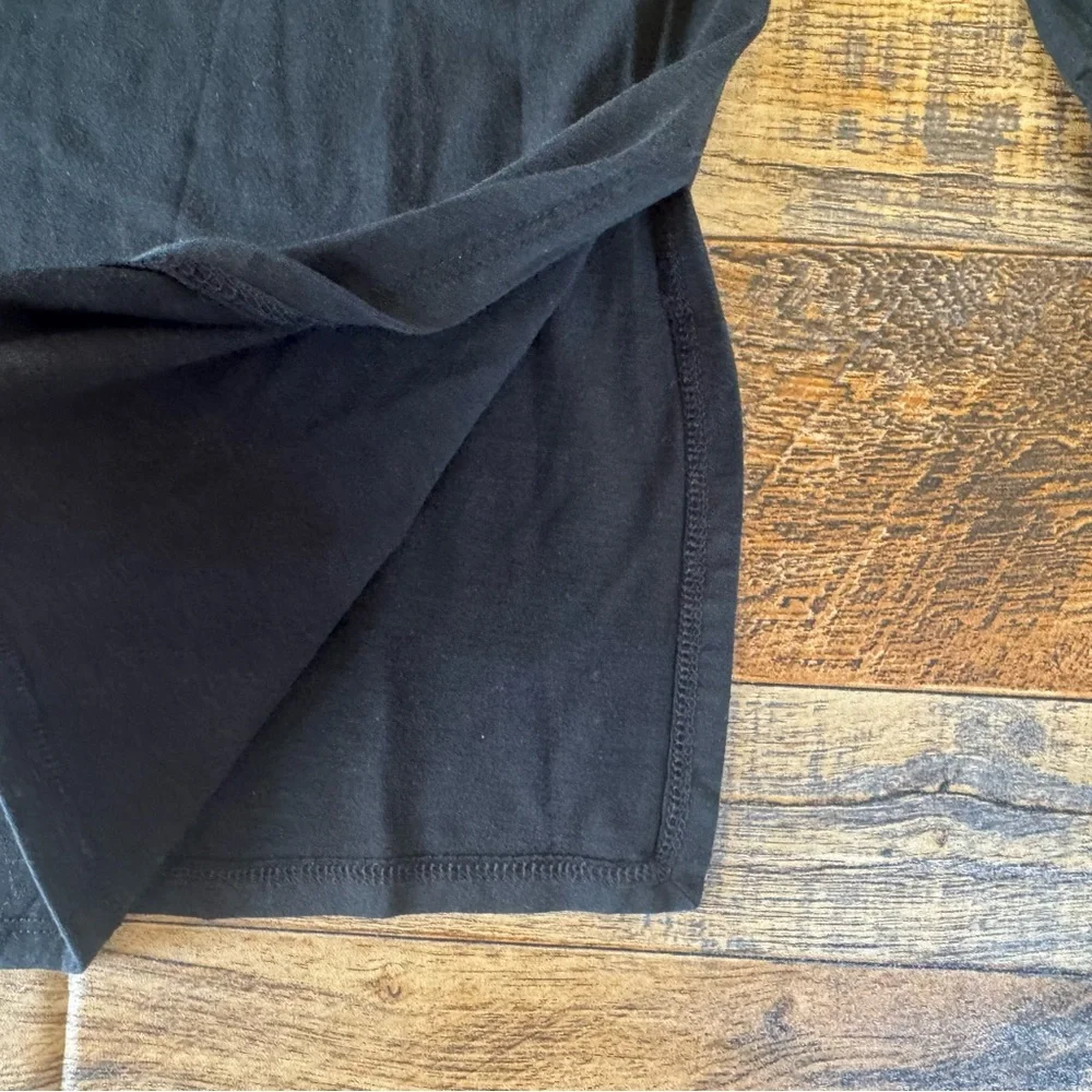 Eileen Fisher Black Lyocell Blend Tunic Top Petite Small Soft Stretch Minimalist - Picture 2 of 5